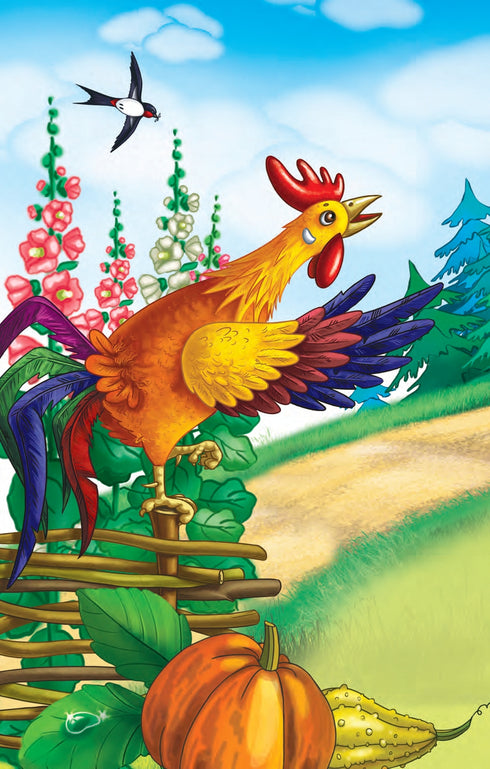 Le petit chat et le coq. Conte