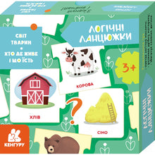 Chaînes logiques. Monde animal. Qui vit où et ce qu'ils mangent (édition ukrainienne)