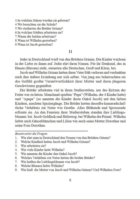 Contes des frères Grimm. 43 textes et exercices pour la lecture, l'audition et l'expression orale. Classes 5-12